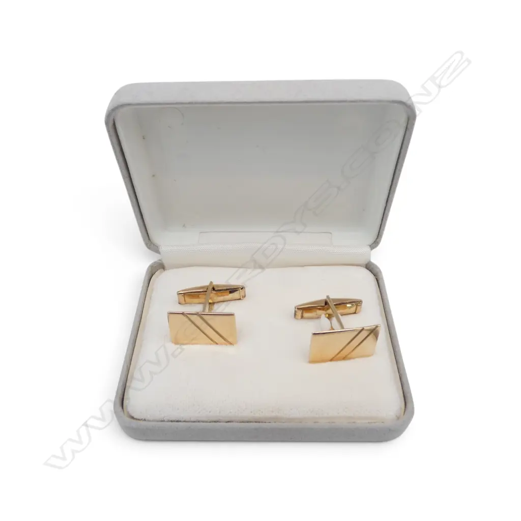 PR 9ct YELLOW GOLD CUFF LINKS 7.8gms Image 1++