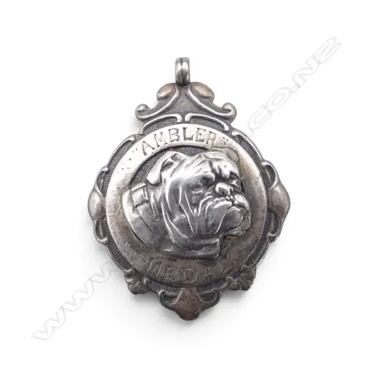 SILVER 'AMBLER MEDAL' with Bulldog head 9.6gms