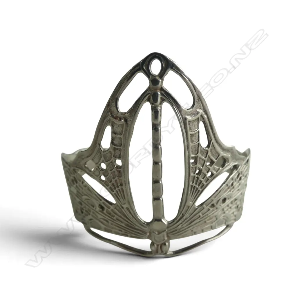 925 STG SILVER DRAGONFLY CUFF BRACELET, etched 925, 30.86gms Image 1++