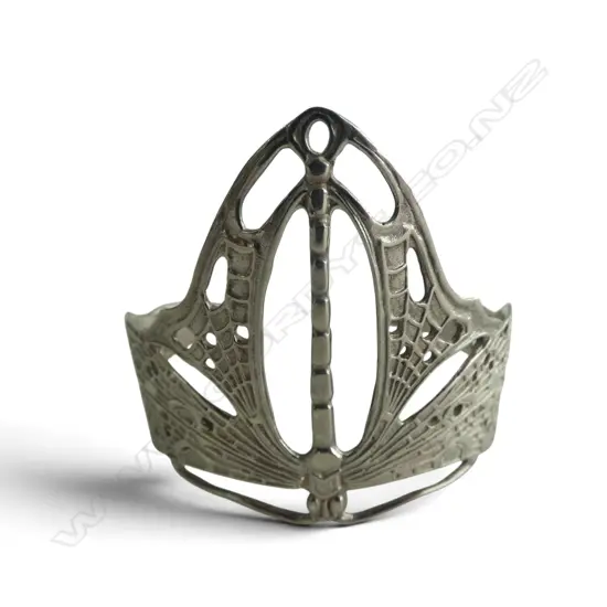 925 STG SILVER DRAGONFLY CUFF BRACELET, etched 925, 30.86gms