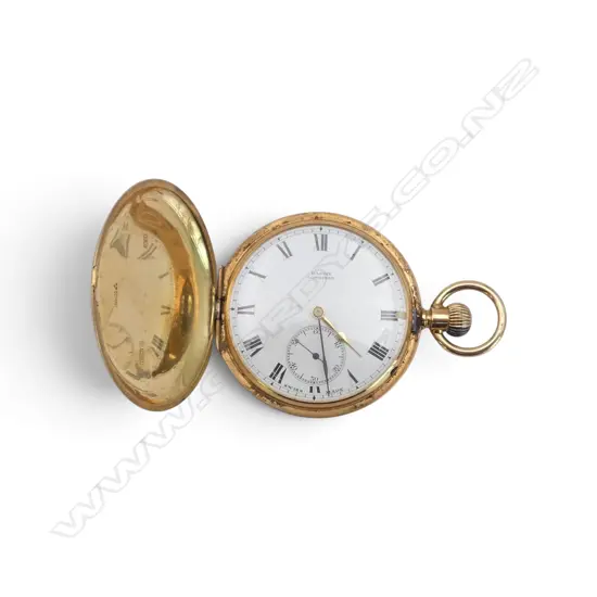 15ct GOLD BAUME LONGINES POCKET WATCH early 20thC running. 92.8gms