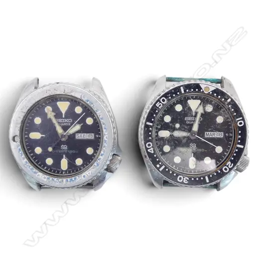 2 SEIKO DIVERS WRIST WATCHES