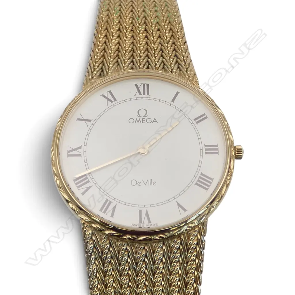 GENT'S OMEGA DE VILLE GOLD PLATED WRISTWATCH boxed + extra links Image 1++