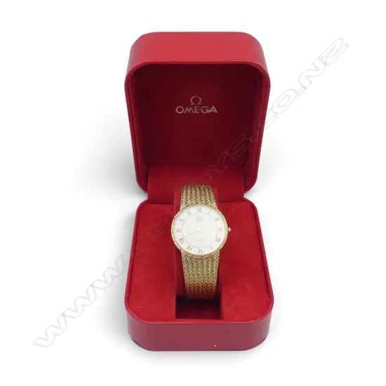 GENT'S OMEGA DE VILLE GOLD PLATED WRISTWATCH boxed + extra links