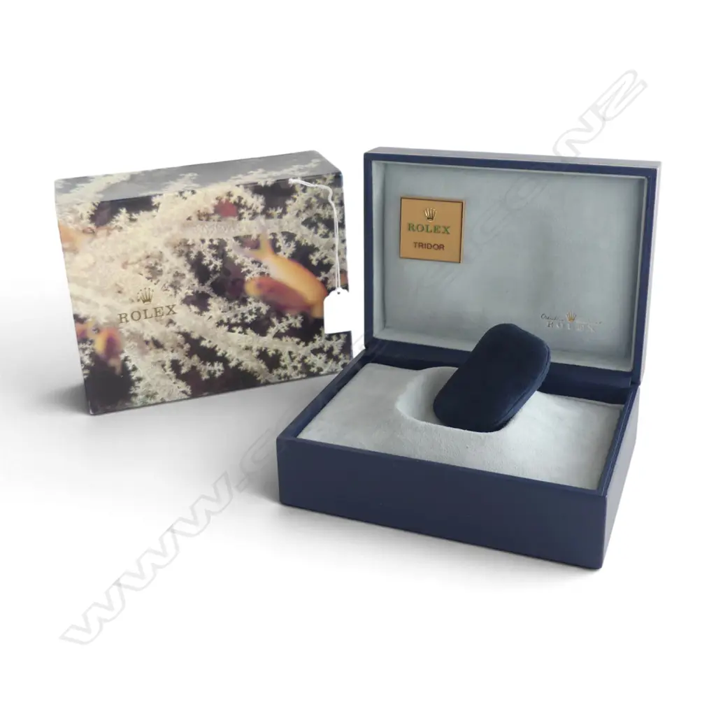 ROLEX TRIDOR LEATHER WATCH CASE IN ORIGINAL OUTER BOX WATCH CASE L195 X145 WIDE Image 1++