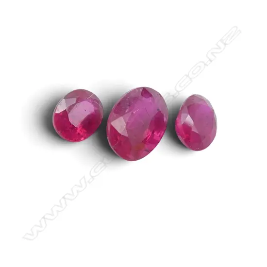 3 FILLED RUBIES; 5.1 CARATS