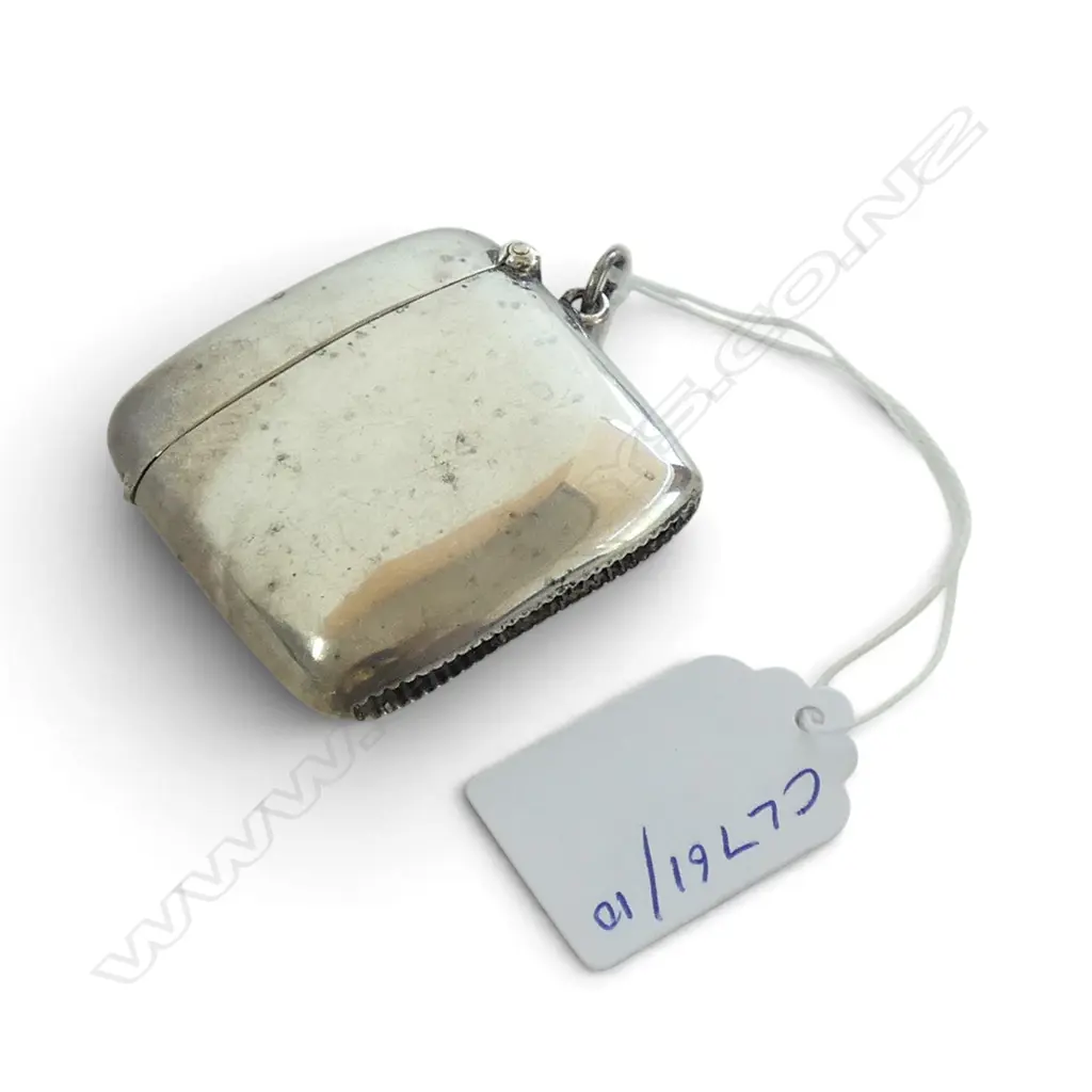 Stg Silver Plain Vesta, Sheffield 1913, 37.6gms, W.50mm L.47mm Image 1++