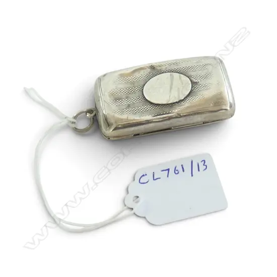 Stg Silver Double Sovereign Case, Birmingham 1904, 29gms, some dents, L.52mm