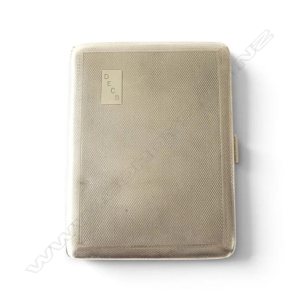 STG SILVER CIG. CASE, BIRMINGHAM 1947, 171gms Image 1++