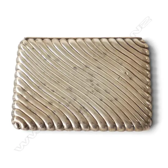 STG SILVER CARD CASE, CHARLES BOYTON II, LONDON 1890 110x75mm 129gms - CLIP MISSING