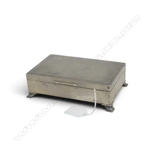 STG SILVER CIGARETTE BOX, BIRMINGHAM 1961, W.155mm