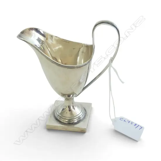 STG SILVER HELMET SHAPE CREAM JUG, BIRMINGHAM 1905, 74gms