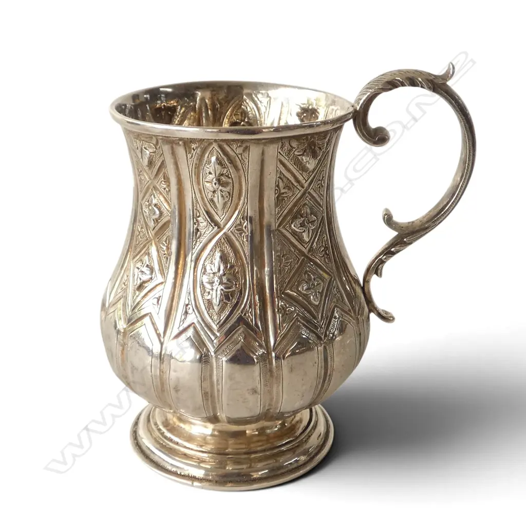 STG SILVER MUG, B'HAM 1864 H.120mm 182gms Image 1++