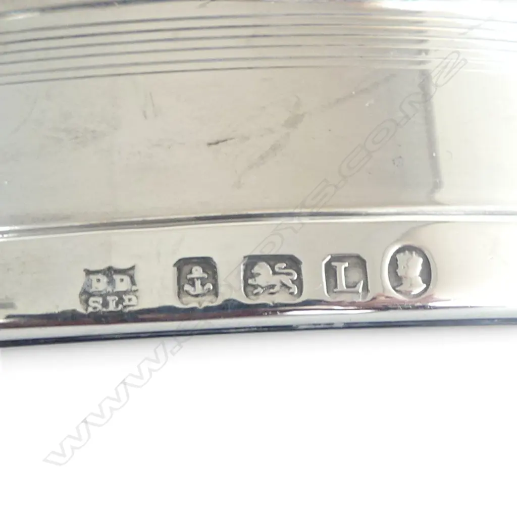 STG SILVER WINE COASTER, BIRMINGHAM 1935, JUBILEE MARK, PLASTIC BASE, Dia.150mm Image 1++