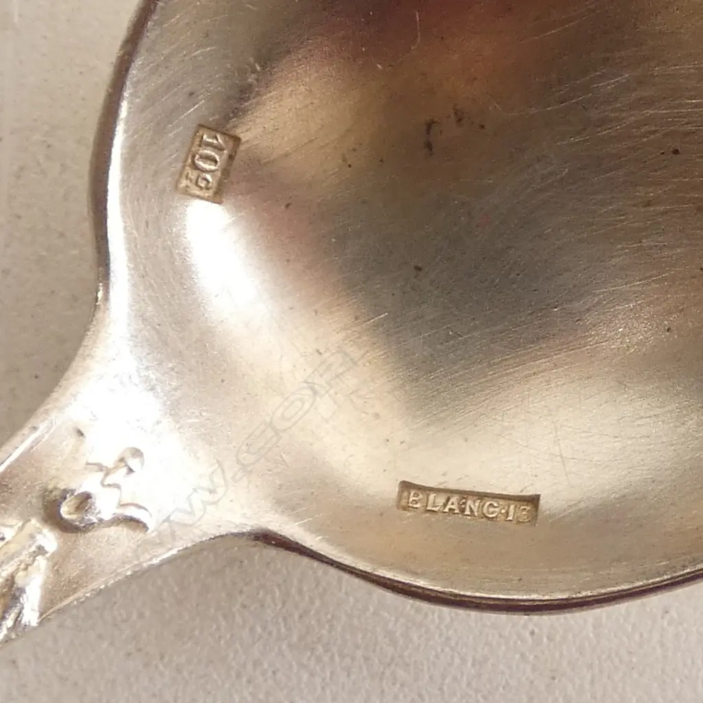 SET 5 EARLY 20thC FRENCH SILVER PLATE TEASPOONS Image 1++
