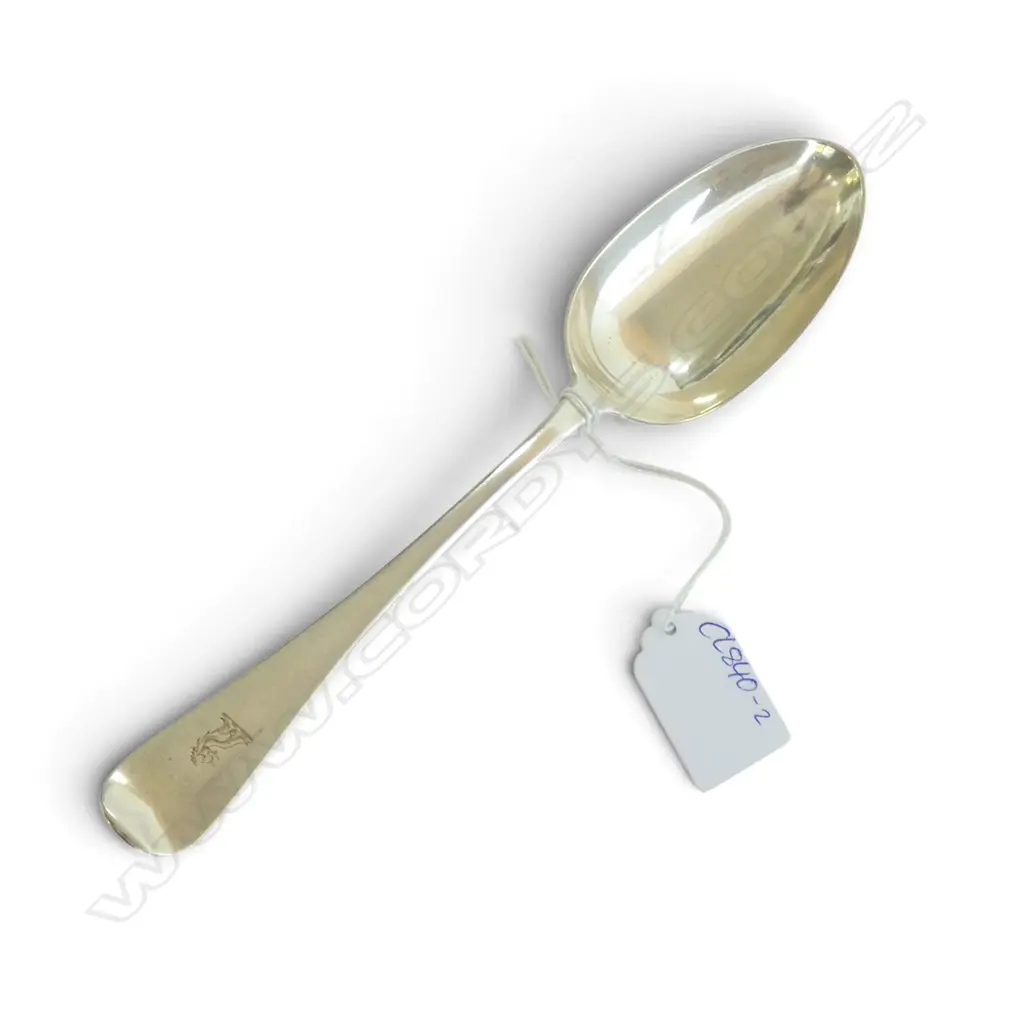ANTIQUE SCOTTISH SILVER SPOON, BOTTOM MARKED, 75gms Image 1++