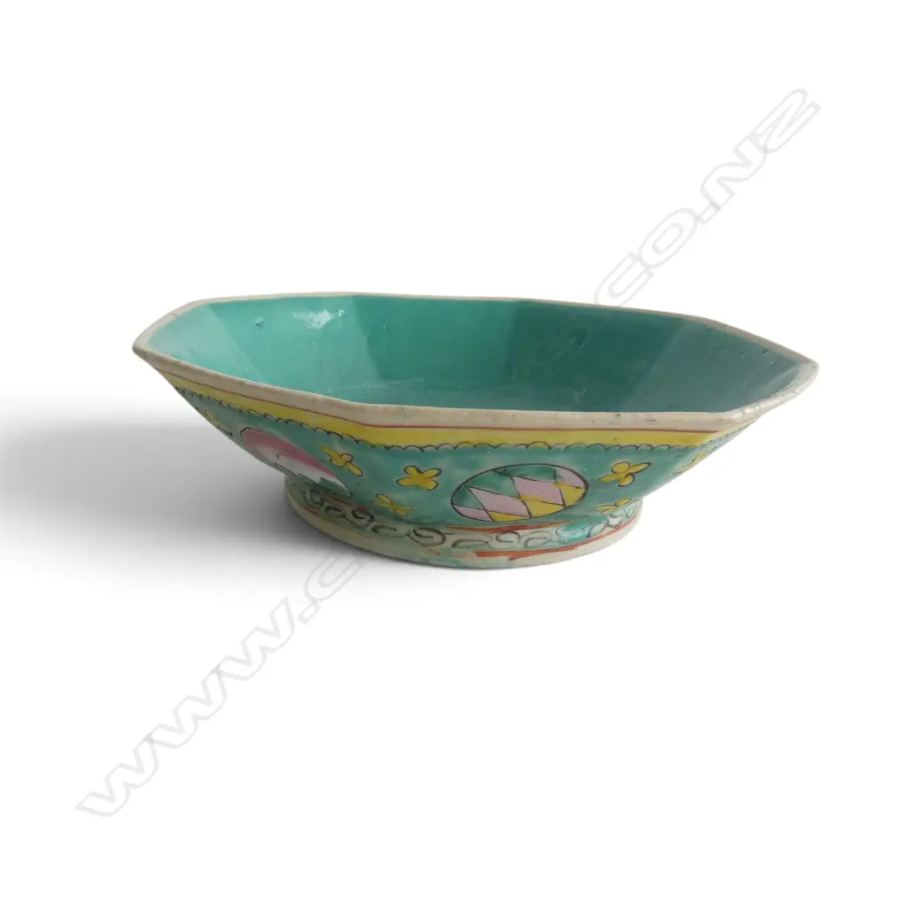 2 ORIENTAL CELADON PLATES + PR BOWLS 200mm dia Image 1++