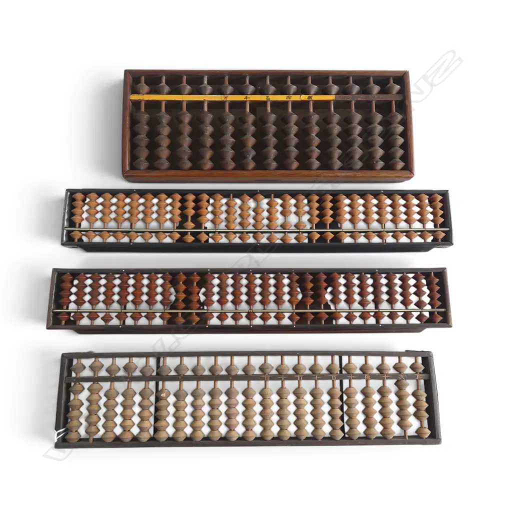 4 ORIENTAL WOODEN ABACUS W.390mm Image 1++
