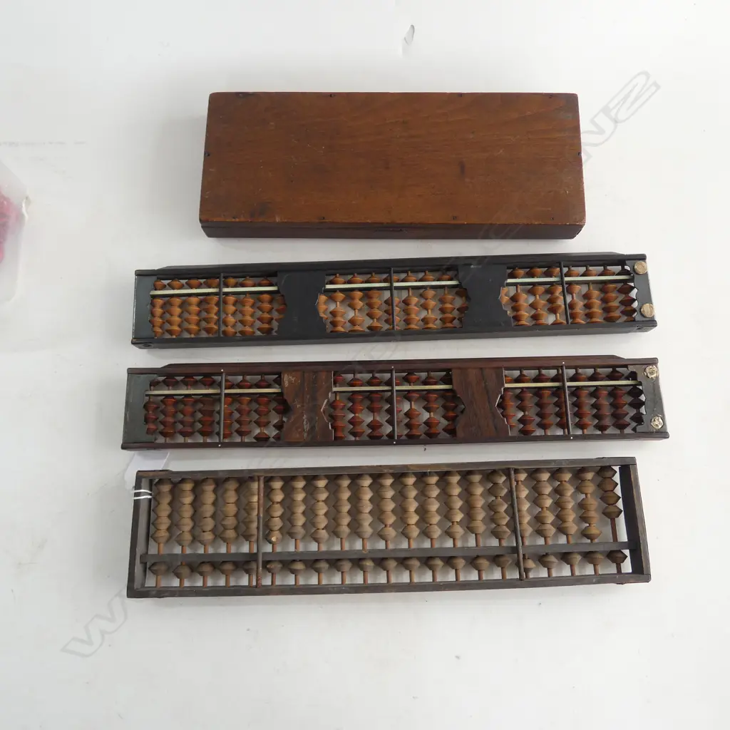 4 ORIENTAL WOODEN ABACUS W.390mm Image 1++