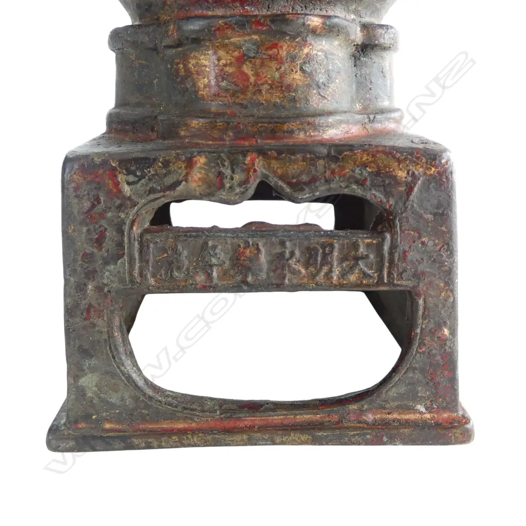 ORIENTAL GILT METAL FIGURE H.240mm Image 1++