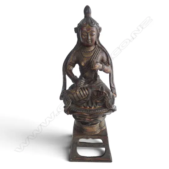 ORIENTAL GILT METAL FIGURE H.240mm