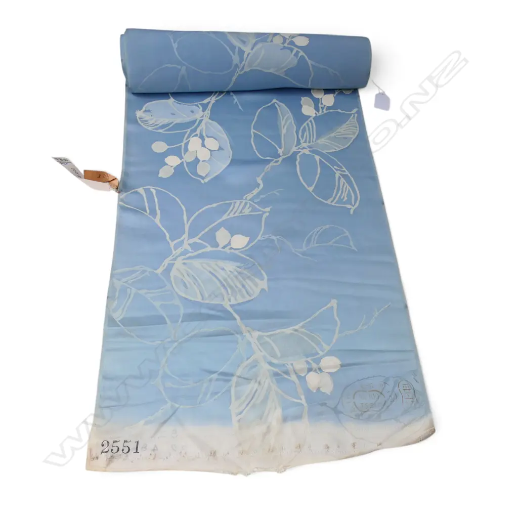 Unused 1980's NISHIJIN TEXTILE (Kyoto) JAPANESE SILK ROLL. L.12m. W.360mm. New old stock Image 1++