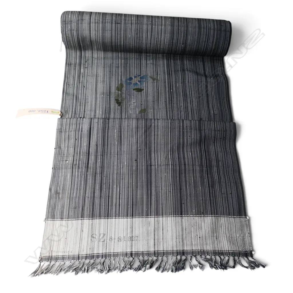 Unused 1980's NISHIJIN TEXTILE (Kyoto) JAPANESE SILK ROLL. L.12m. W.360mm. New old stock Image 1++