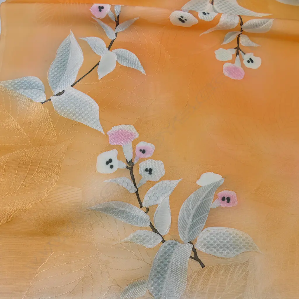 Unused 1980's NISHIJIN TEXTILE (Kyoto) JAPANESE SILK ROLL. L.12m. W.360mm. New old stock Image 1++