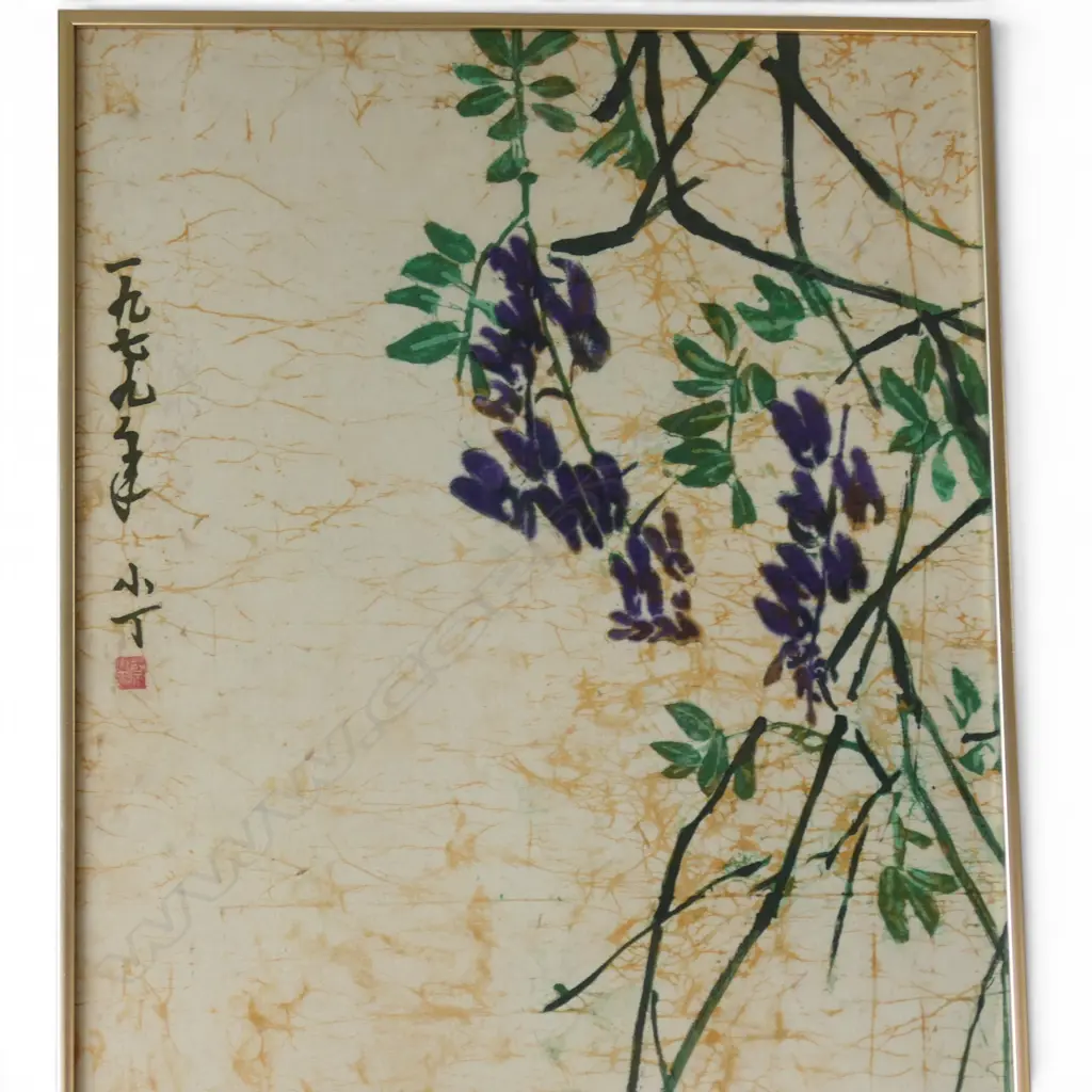 2 ORIENTAL WATERCOLOURS ON CLOTH, UNTITLED, SIGNED S. KENG & S. TENG 900x610mm Image 1++