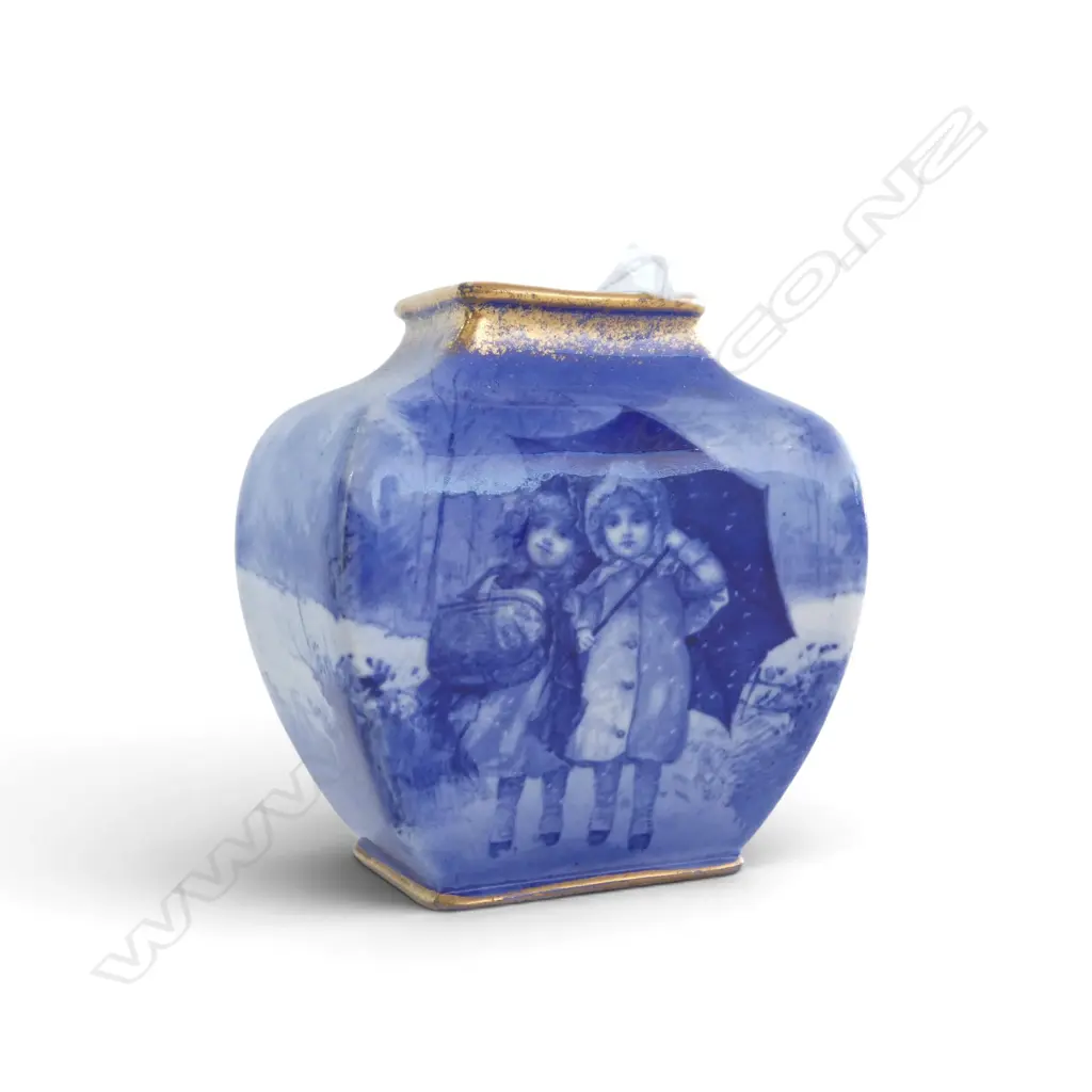 ROYAL DOULTON BLUE CHILDREN VASE, H.90mm Image 1++