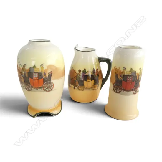 3 ROYAL DOULTON DICKENS WARE MINIATURES, H.65/75/80mm