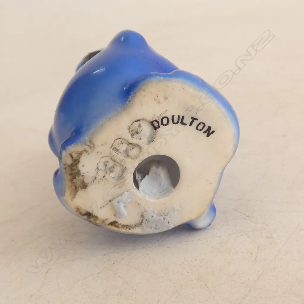 RARE DOULTON BONZO MINIATURE, BLUE, H.55mm, DOULTON & 389 to base Image 1++