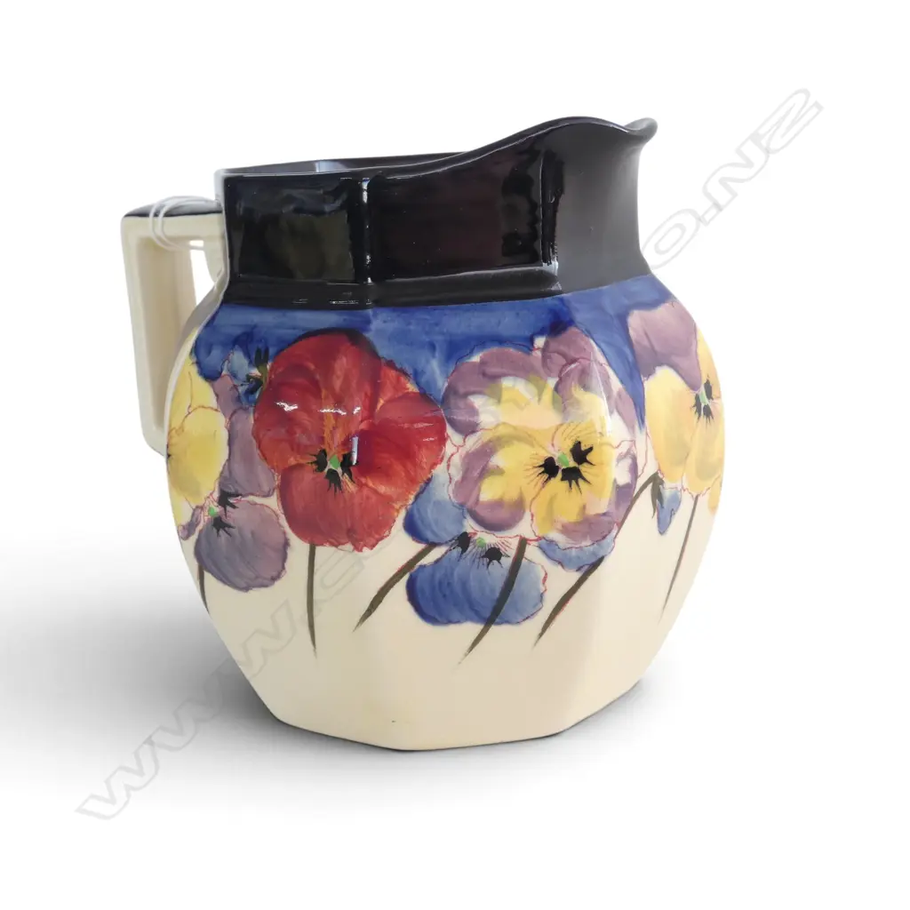 ROYAL DOULTON ART DECO PANSY JUG, 1917-1930, H.120mm Image 1++