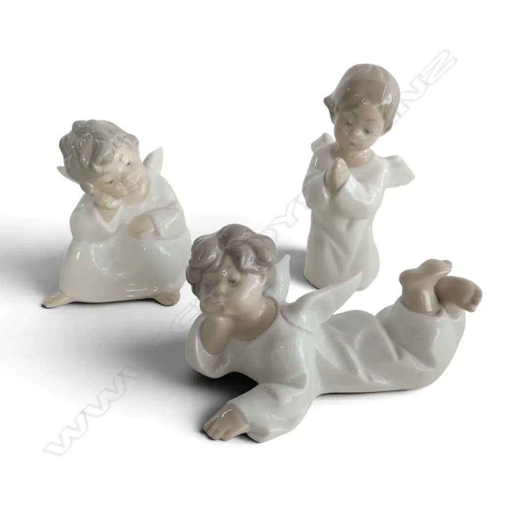 3 Vintage Lladro Angels, H.130mm (tallest) Image 1++