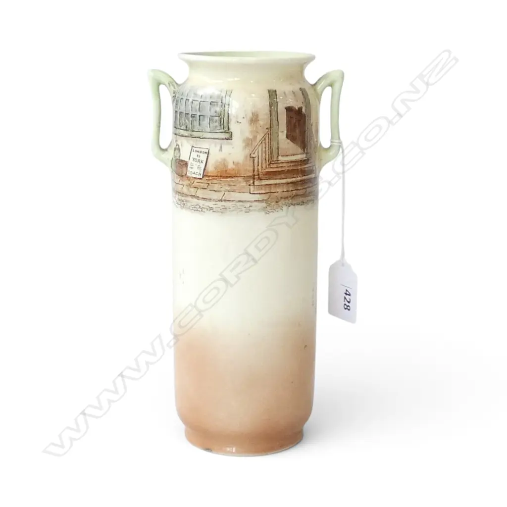 TALL ROYAL DOULTON DICKENS WARE VASE, H.215mm Image 1++