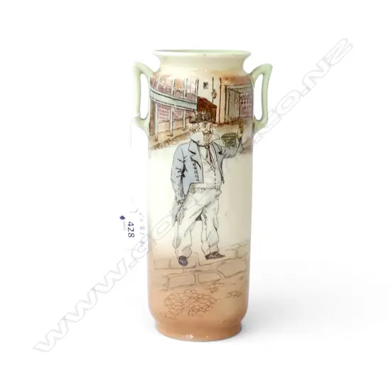 TALL ROYAL DOULTON DICKENS WARE VASE, H.215mm