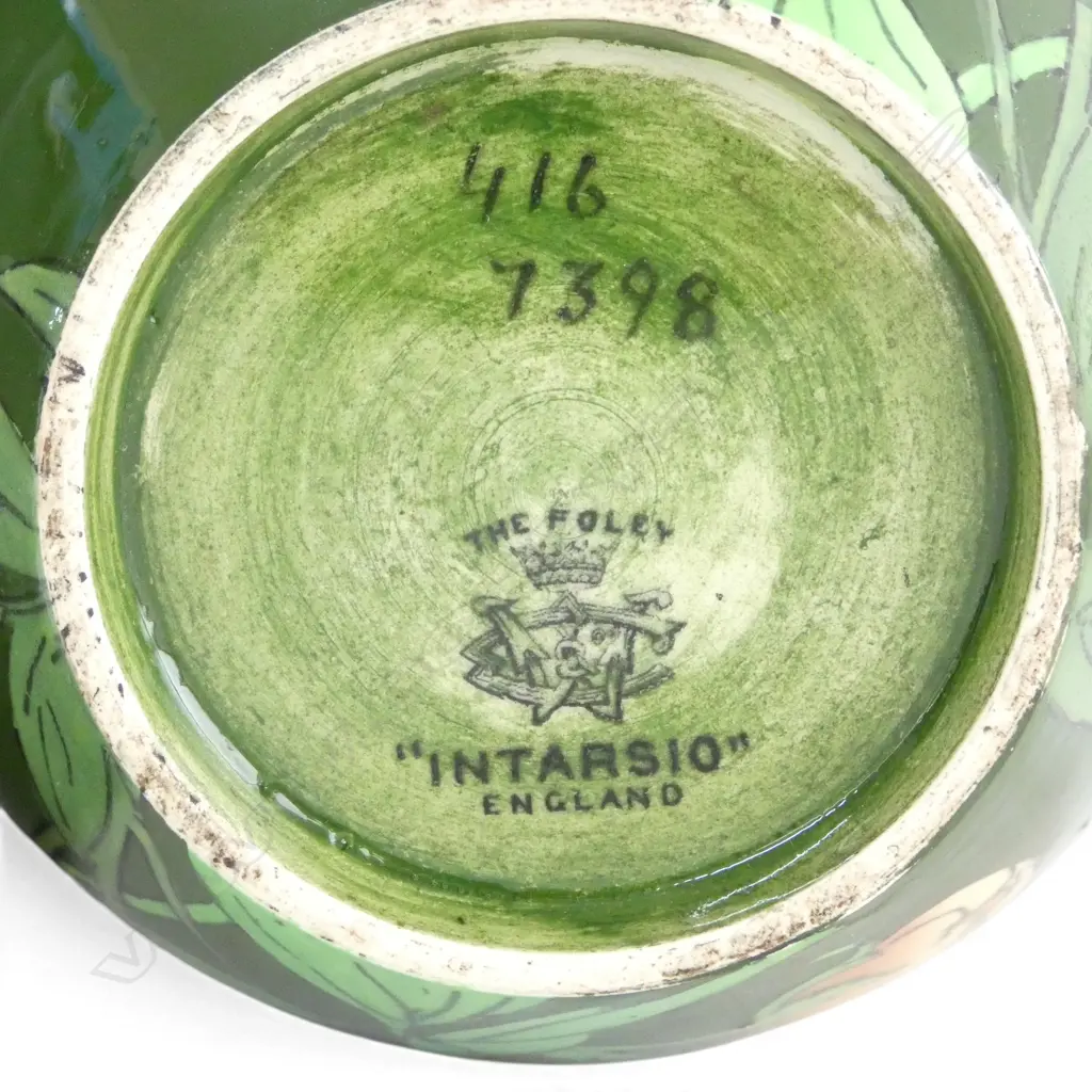 BESWIC PALMS JUG, INTARSIO VASE & OTHER VASE H.175mm Image 1++