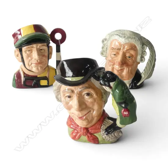 3 ROYAL DOULTON TOBY JUGS; LAWYER, WALRUS & CARPENTER, JOCKEY H.190mm