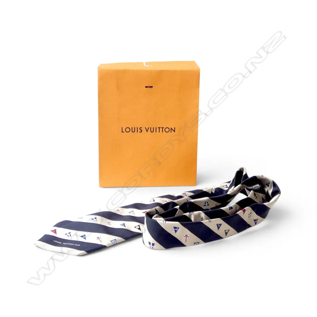 LOUIS VUITTON AMERICA'S CUP SILK TIE in bag Image 1++
