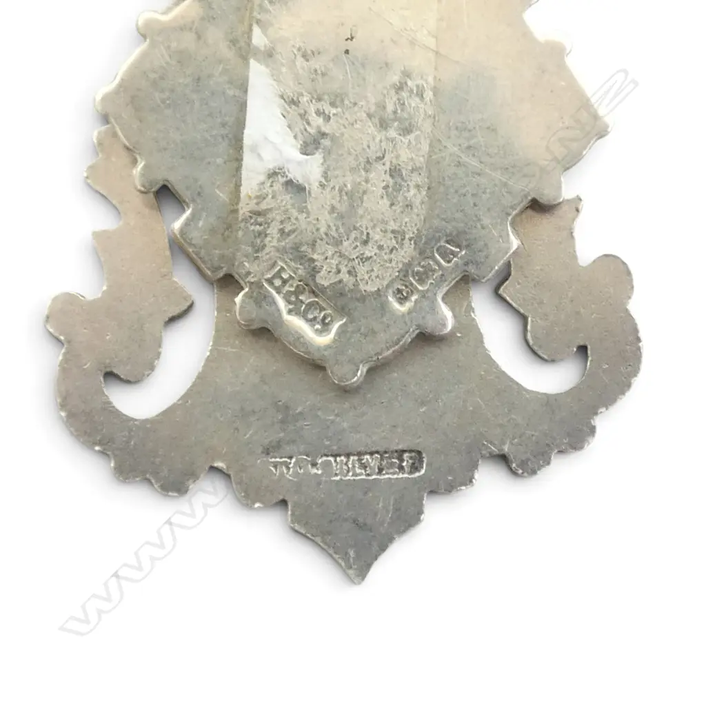 3 STG SILVER & 9ct FOB MEDALLIONS 18.92gms Image 1++