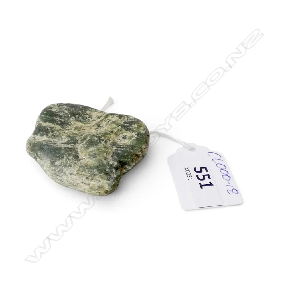 GREENSTONE RIVER WORN PEBBLE W.55mm Image 1++