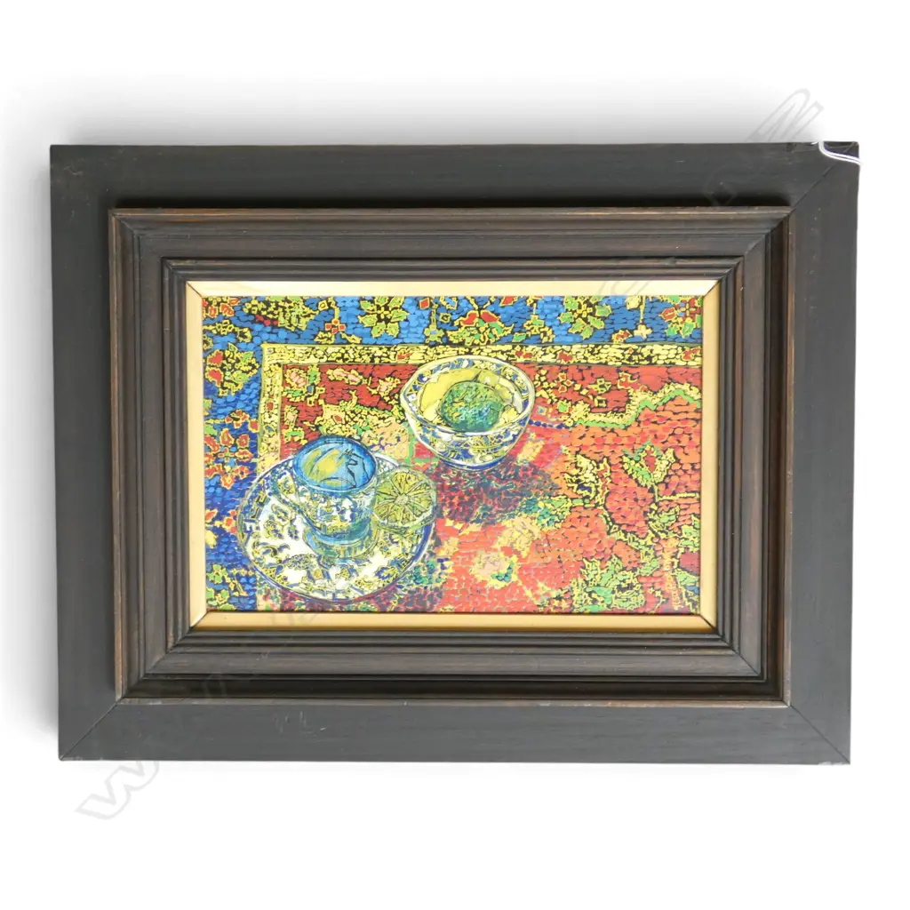 ILSA POSMYK 'LEMONS ON WILLOW' ACRYLIC ON BOARD, SIGNED & DATED '98 150x230mm Image 1++