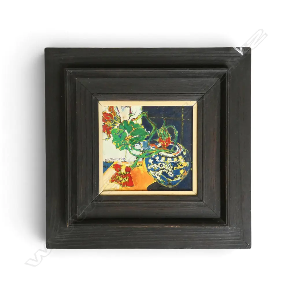 ILSA POSMYK 'STILL LIFE' ACRYLIC ON BOARD, SIGNED & DATED '88 120x125mm Image 1++