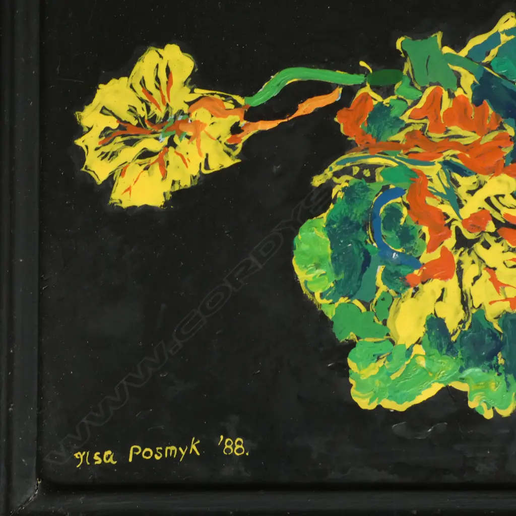 ILSA POSMYK, STILL LIFE, ACRYLIC ON BOARD, SIGNED & DATED '88 170x200mm Image 1++