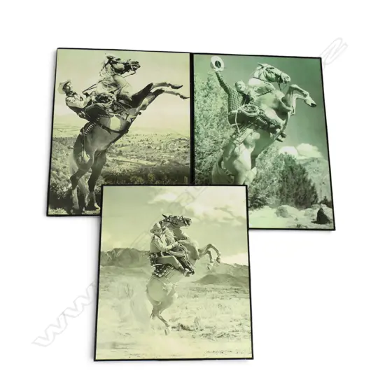 3 COWBOY WESTERN FILM PRINTS 800x600mm