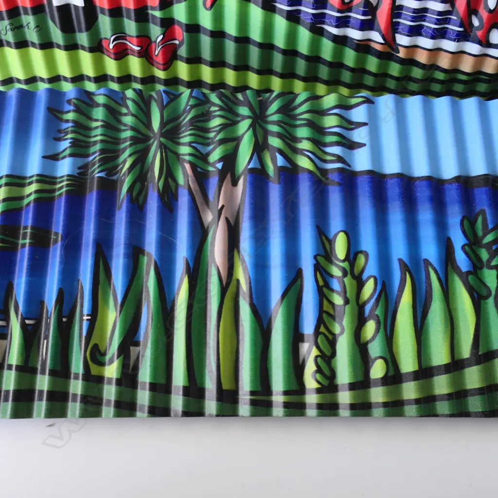 SARAH C DESIGN, THREE PRINTS ON CORRUGATED METAL (EACH IN EDITION OF 200), 280 X 850MM (EACH) Image 1++