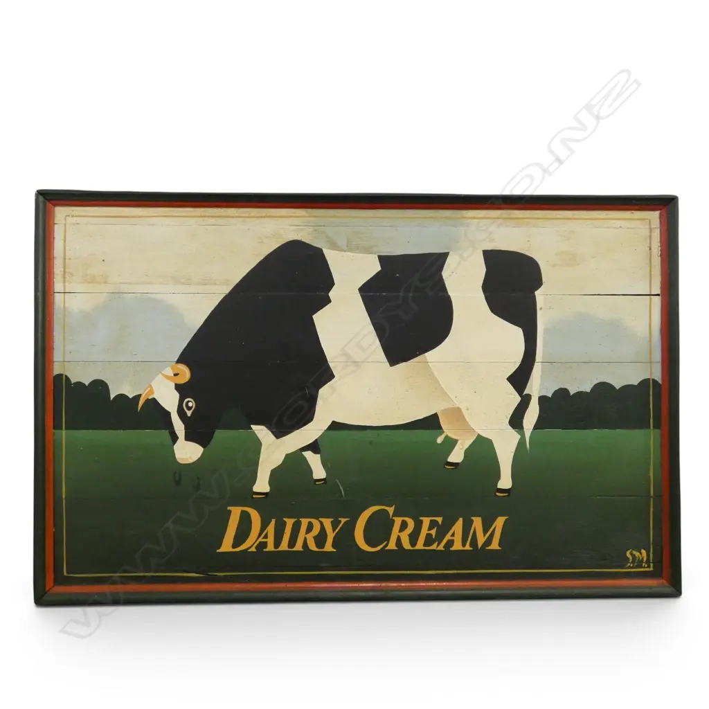 ANTIQUE STYLE PAINTED WOODEN SIGN 'DAIRY CREAM' 485x765mm Image 1++