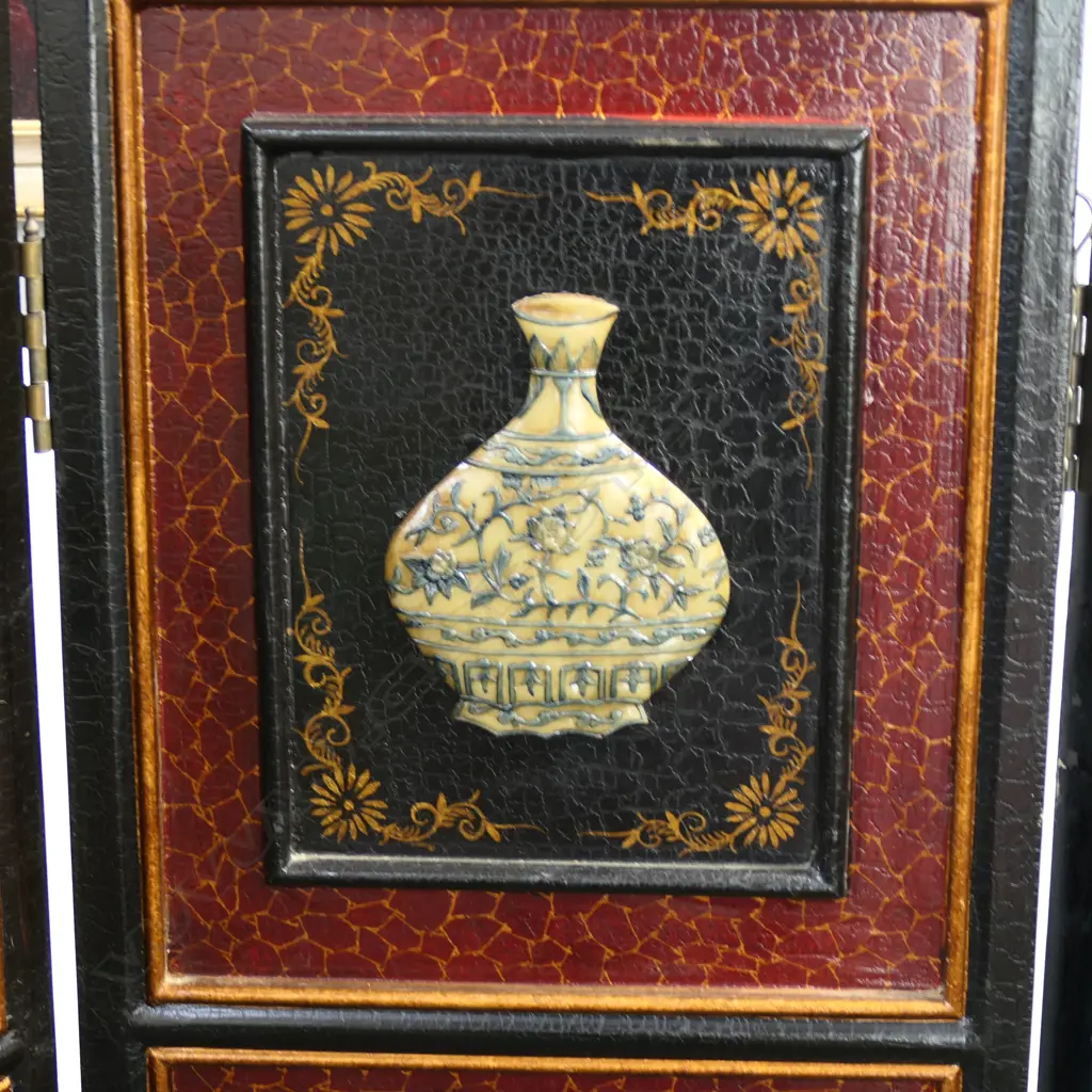 ORIENTAL 3 PANEL SCREEN AF 1220x355mm each Image 1++