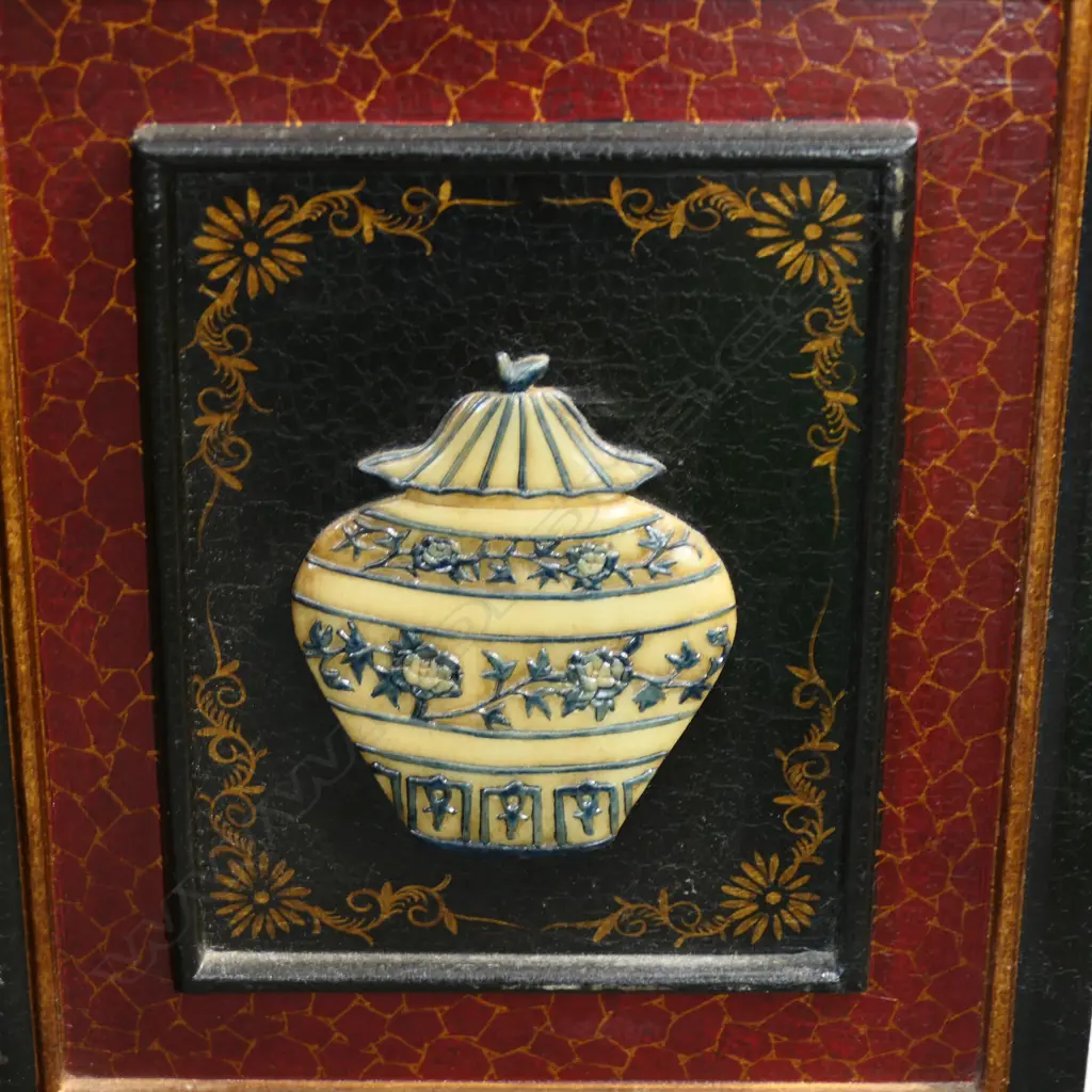 ORIENTAL 3 PANEL SCREEN AF 1220x355mm each Image 1++