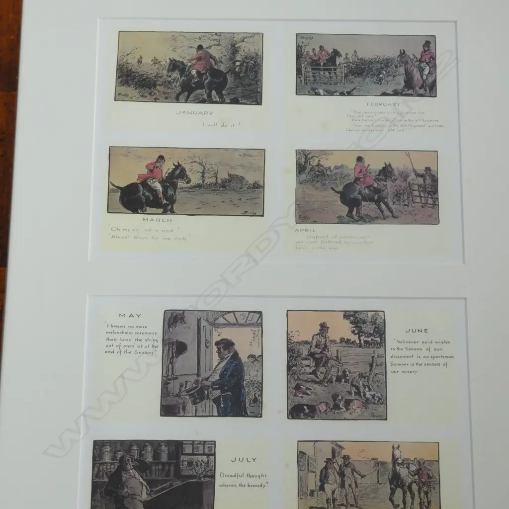 THREE MODERN SNAFFLES HUNTING PRINTS, 700 X 300 MM (1), 220 x 300MM (2) Image 1++